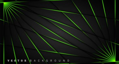 Yeşil ışık çizgi gölge koyu gri lüks arka plan