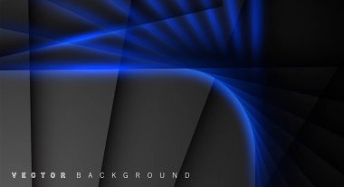 Mavi ışık çizgi gölge koyu gri lüks arka plan