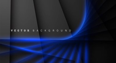 Mavi ışık çizgi gölge koyu gri lüks arka plan