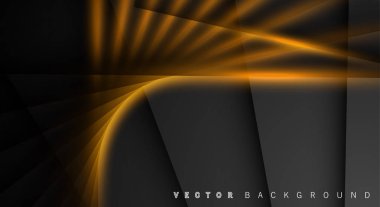 Altın ışık çizgi gölge koyu gri lüks arka plan