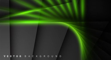 Yeşil ışık çizgi gölge koyu gri lüks arka plan