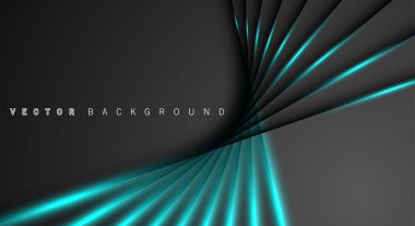Mavi ışık çizgi gölge koyu gri lüks arka plan