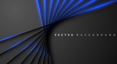 Mavi ışık çizgi gölge koyu gri lüks arka plan