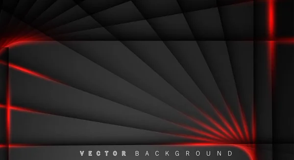 Rote Lichtlinie Schatten dunkelgrau Luxus Hintergrund — Stockvektor