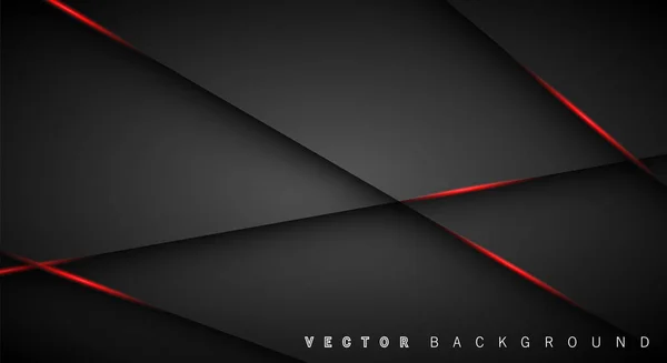 Ombre ligne de lumière rouge fond luxe gris foncé — Image vectorielle