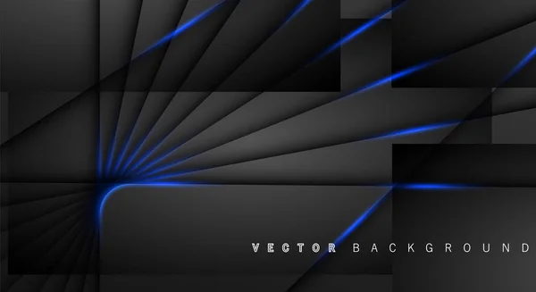Blue light line shadow dark grey luxury background — Stock Vector
