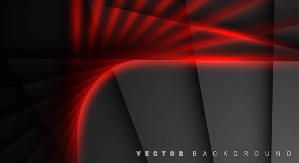 Luce rossa linea ombra grigio scuro lusso sfondo — Vettoriale Stock