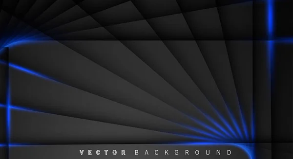 Blu luce linea ombra grigio scuro lusso sfondo — Vettoriale Stock