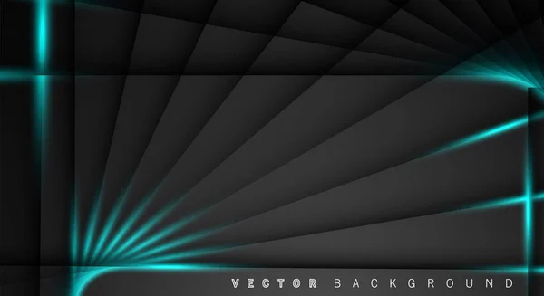Línea de luz azul sombra gris oscuro lujo fondo — Vector de stock