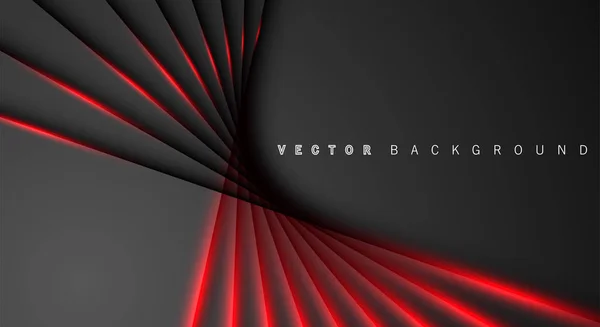 Červený světelný spojnicový stín tmavě šedého pozadí — Stockový vektor