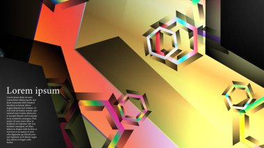 Örtüşen altıgen vektör arka planlar. herhangi bir arka plan için uygundur. Eps 10'da kapak tasarımı. metin için siyah alan