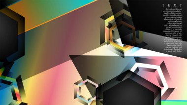 Örtüşen altıgen vektör arka planlar. herhangi bir arka plan için uygundur. Eps 10'da kapak tasarımı. metin için siyah alan