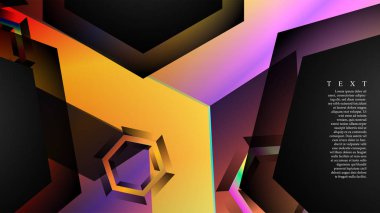 Örtüşen altıgen vektör arka planlar. herhangi bir arka plan için uygundur. Eps 10'da kapak tasarımı. metin için siyah alan