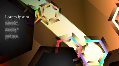 Örtüşen altıgen vektör arka planlar. herhangi bir arka plan için uygundur. Eps 10'da kapak tasarımı. metin için siyah alan