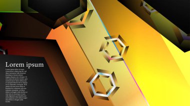 Örtüşen altıgen vektör arka planlar. herhangi bir arka plan için uygundur. Eps 10'da kapak tasarımı. metin için siyah alan