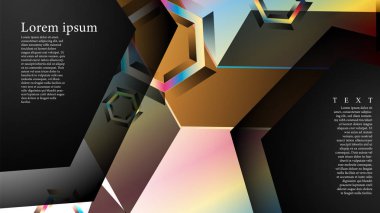 Örtüşen altıgen vektör arka planlar. herhangi bir arka plan için uygundur. Eps 10'da kapak tasarımı. metin için siyah alan