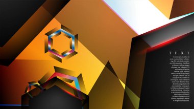 Örtüşen altıgen vektör arka planlar. herhangi bir arka plan için uygundur. Eps 10'da kapak tasarımı. metin için siyah alan