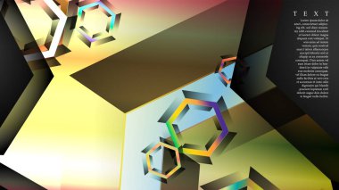 Örtüşen altıgen vektör arka planlar. herhangi bir arka plan için uygundur. Eps 10'da kapak tasarımı. metin için siyah alan