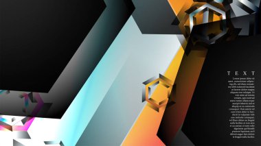 Örtüşen altıgen vektör arka planlar. herhangi bir arka plan için uygundur. Eps 10'da kapak tasarımı. metin için siyah alan