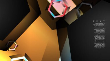 Örtüşen altıgen vektör arka planlar. herhangi bir arka plan için uygundur. Eps 10'da kapak tasarımı. metin için siyah alan