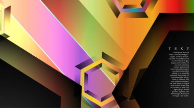 Örtüşen altıgen vektör arka planlar. herhangi bir arka plan için uygundur. Eps 10'da kapak tasarımı. metin için siyah alan