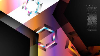 Örtüşen altıgen vektör arka planlar. herhangi bir arka plan için uygundur. Eps 10'da kapak tasarımı. metin için siyah alan