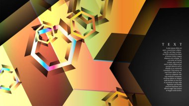 Örtüşen altıgen vektör arka planlar. herhangi bir arka plan için uygundur. Eps 10'da kapak tasarımı. metin için siyah alan