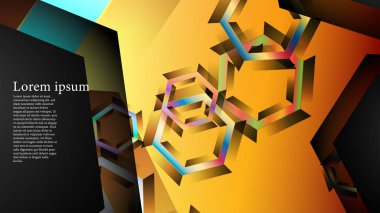 Örtüşen altıgen vektör arka planlar. herhangi bir arka plan için uygundur. Eps 10'da kapak tasarımı. metin için siyah alan