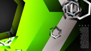 Altıgen çakışan desenli soyut vektör arka planı. Herhangi bir arka plan için vektör çizimi. renk yeşil