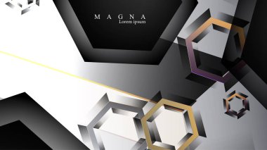 gradyan altıgen şekilli soyut vektör arka planı. arka plan her şey için uygundur. eps 10