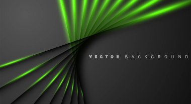 Yeşil ışık çizgi gölge koyu gri lüks arka plan