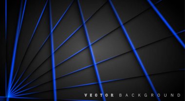 Mavi ışık çizgi gölge koyu gri lüks arka plan