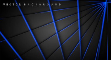 Mavi ışık çizgi gölge koyu gri lüks arka plan