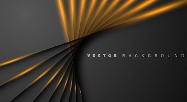 Altın ışık çizgi gölge koyu gri lüks arka plan