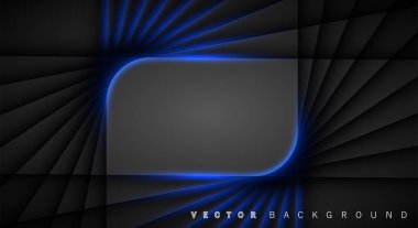Mavi ışık çizgi gölge koyu gri lüks arka plan