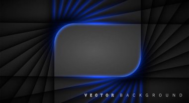 Mavi ışık çizgi gölge koyu gri lüks arka plan