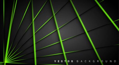 Yeşil ışık çizgi gölge koyu gri lüks arka plan