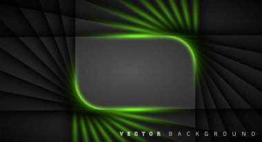 Yeşil ışık çizgi gölge koyu gri lüks arka plan