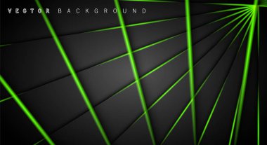 Yeşil ışık çizgi gölge koyu gri lüks arka plan