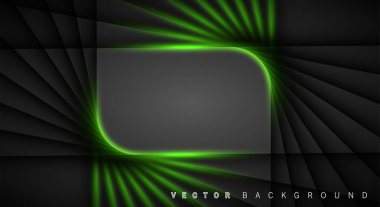 Yeşil ışık çizgi gölge koyu gri lüks arka plan