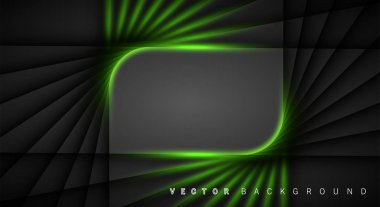Yeşil ışık çizgi gölge koyu gri lüks arka plan