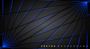 Mavi ışık çizgi gölge koyu gri lüks arka plan