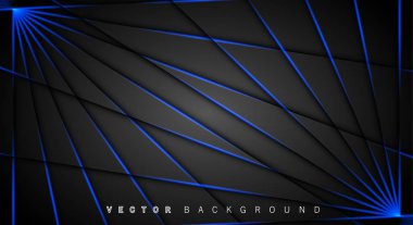 Mavi ışık çizgi gölge koyu gri lüks arka plan