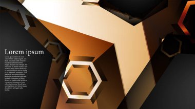 gradyan altıgen şekilli soyut vektör arka planı. arka plan her şey için uygundur. eps 10