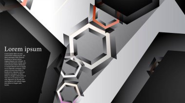 gradyan altıgen şekilli soyut vektör arka planı. arka plan her şey için uygundur. eps 10