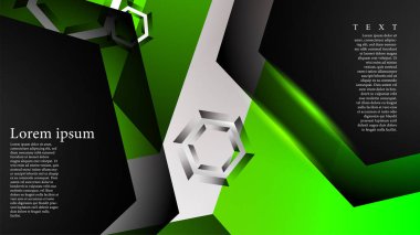 Altıgen çakışan desenli soyut vektör arka planı. Herhangi bir arka plan için vektör çizimi. renk yeşil