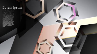 gradyan altıgen şekilli soyut vektör arka planı. arka plan her şey için uygundur. eps 10