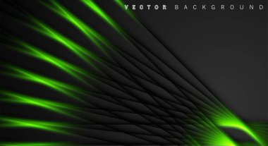 Yeşil ışık çizgi gölge koyu gri lüks arka plan