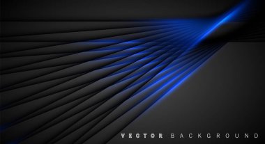 Mavi ışık çizgi gölge koyu gri lüks arka plan