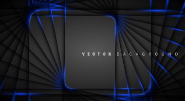 Mavi ışık çizgi gölge koyu gri lüks arka plan
